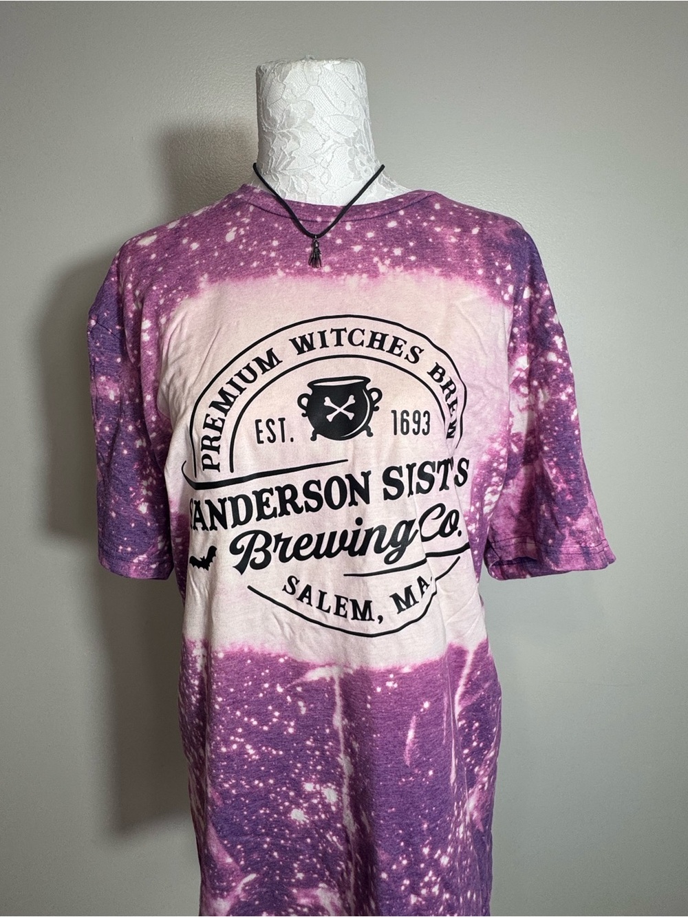 Women’s Halloween Purple Tie-Dye T-Shirt